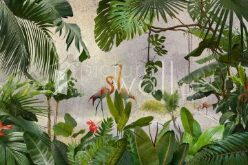 Podgląd wzoru Rajska oaza z fakturą betonu