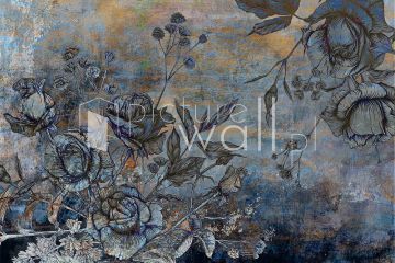 Podgląd wzoru Różne kwiaty w kolorze patyny