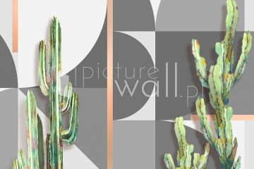 Podgląd wzoru Kolorowe kaktusy i szarości