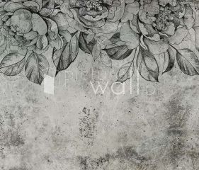 Podgląd wzoru Szkicowane kwiaty u góry