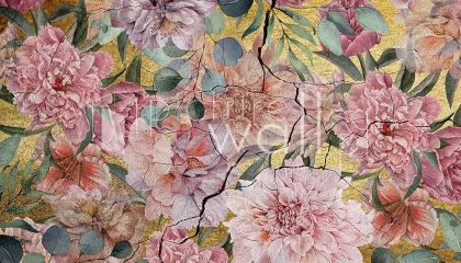 Podgląd wzoru Kwiaty ze złotem