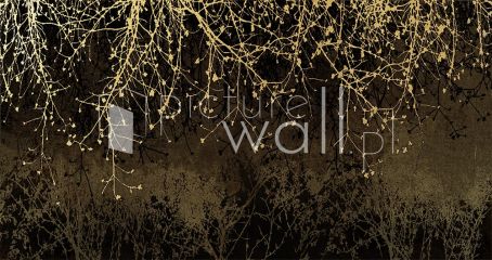 Podgląd wzoru Złote gałęzie na strukturalnym tle