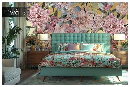 Fototapeta Kwiaty z żółtym