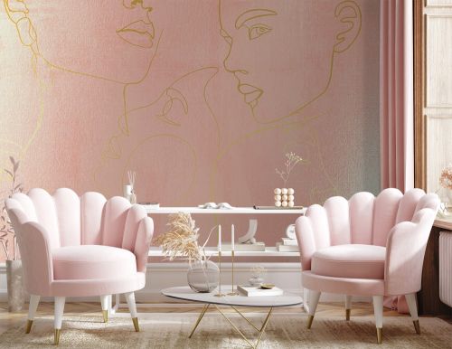 Fototapeta Złote twarze