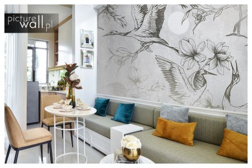 Fototapeta samoprzylepna Białe żurawie