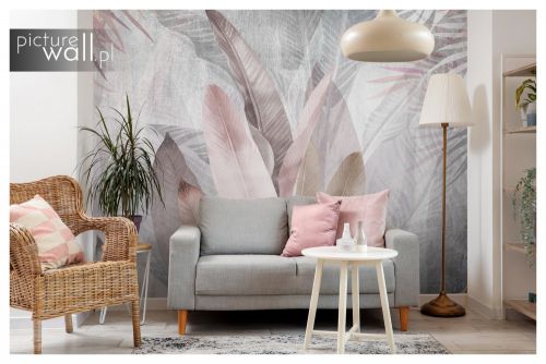 Fototapeta samoprzylepna Delikatne egzotyczne liście