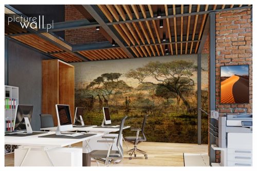 Fototapeta samoprzylepna Afrykański fresk ze zwierzętami