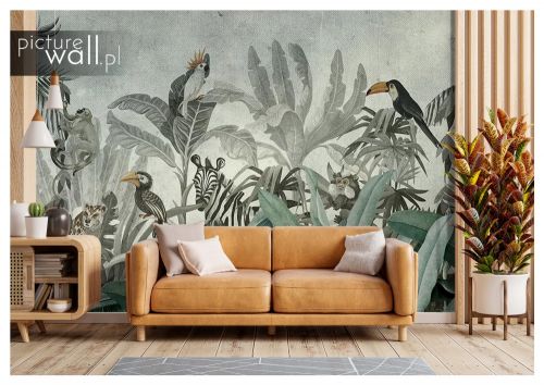 Fototapeta samoprzylepna Dżungla grafika