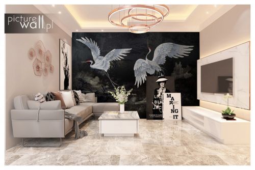 Fototapeta samoprzylepna Żurawie ciemne