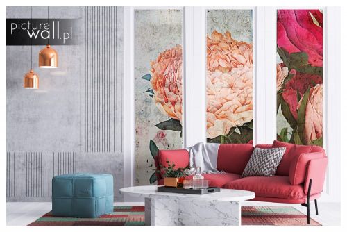 Fototapeta samoprzylepna Kwiecisty fresk