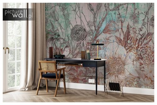 Fototapeta samoprzylepna Rdzawe kwiaty