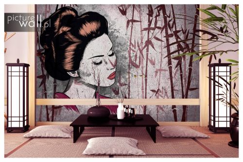 Fototapeta samoprzylepna Gejsza w ogrodzie