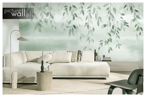 Obraz Liście i woda