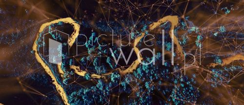 Fototapeta złota rzeka