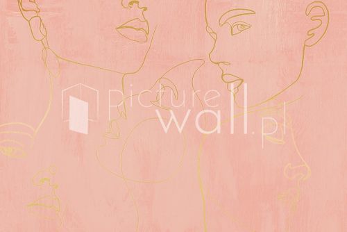 Fototapeta złote twarze